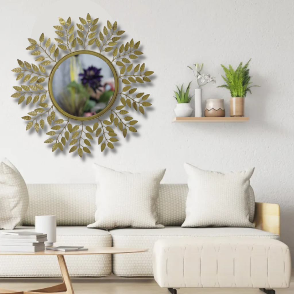 Quality Glass Decorative Metal Frame Round Wall Mirror Bathroom Mirror ...